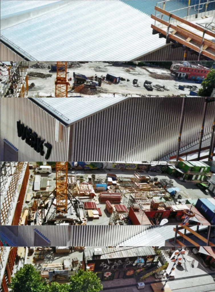 Analoge Foto-Collage von Natascha Küderli: „Werksviertel–Bauboom“ (2018)